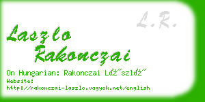 laszlo rakonczai business card